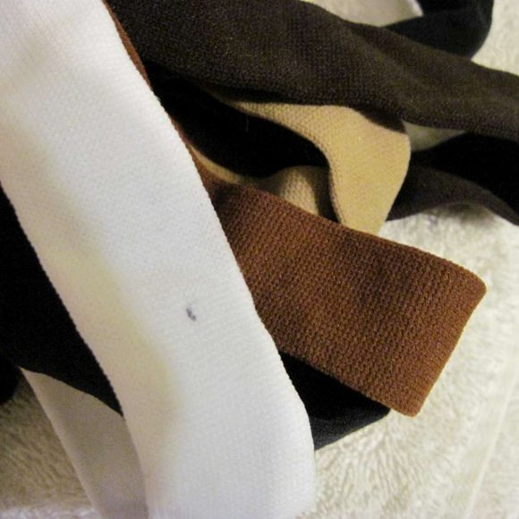6 Goody Classics Ouchless Gentle Soft Fabric Head Bands White Tan Brown Black - Picture 6 of 7